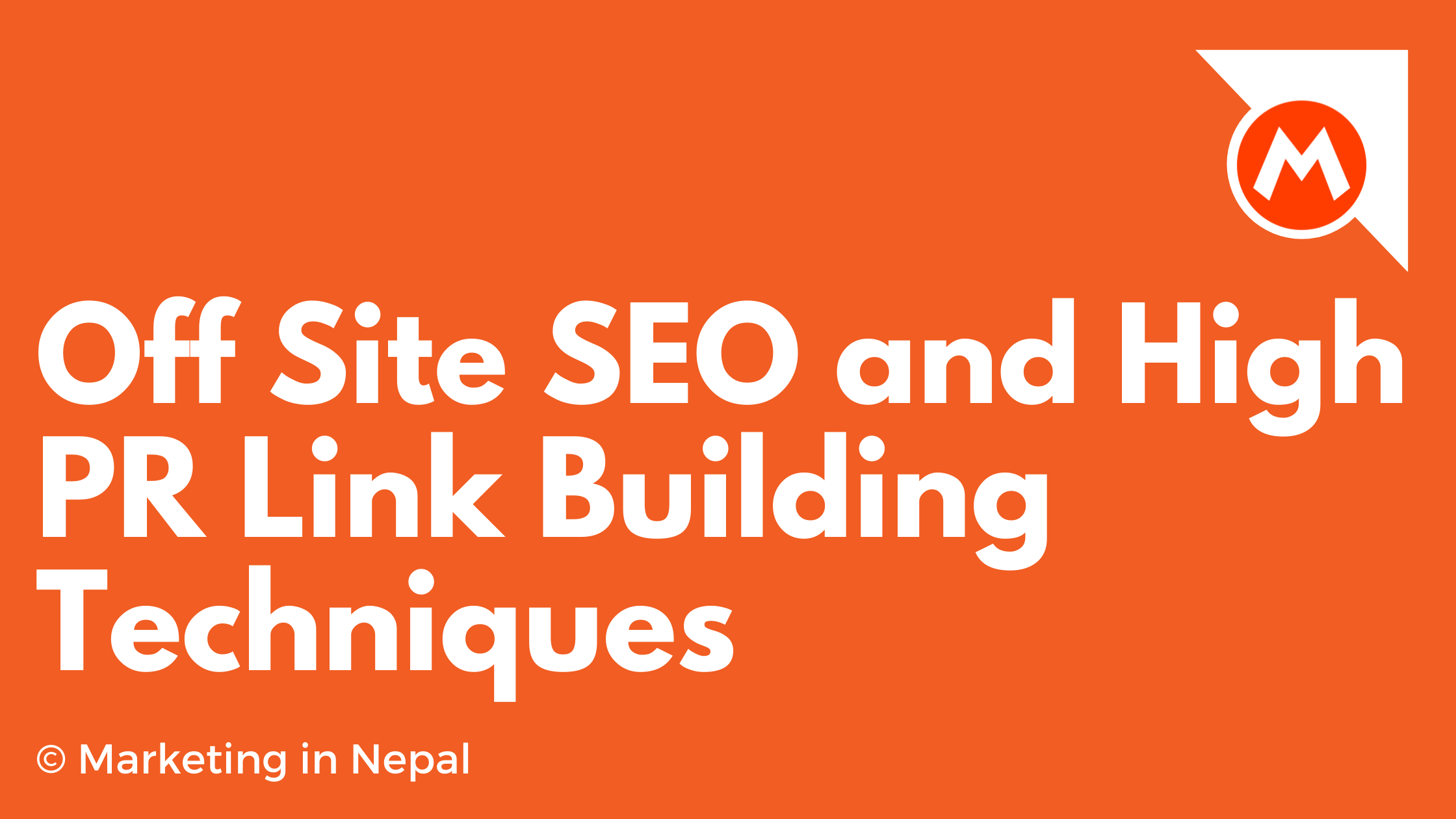 Off Site SEO and High PR Link Building Techniques